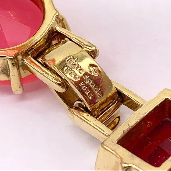 Kate Spade Hancock Park Pink & Red Jeweled Bracelet - Picture 4 of 4